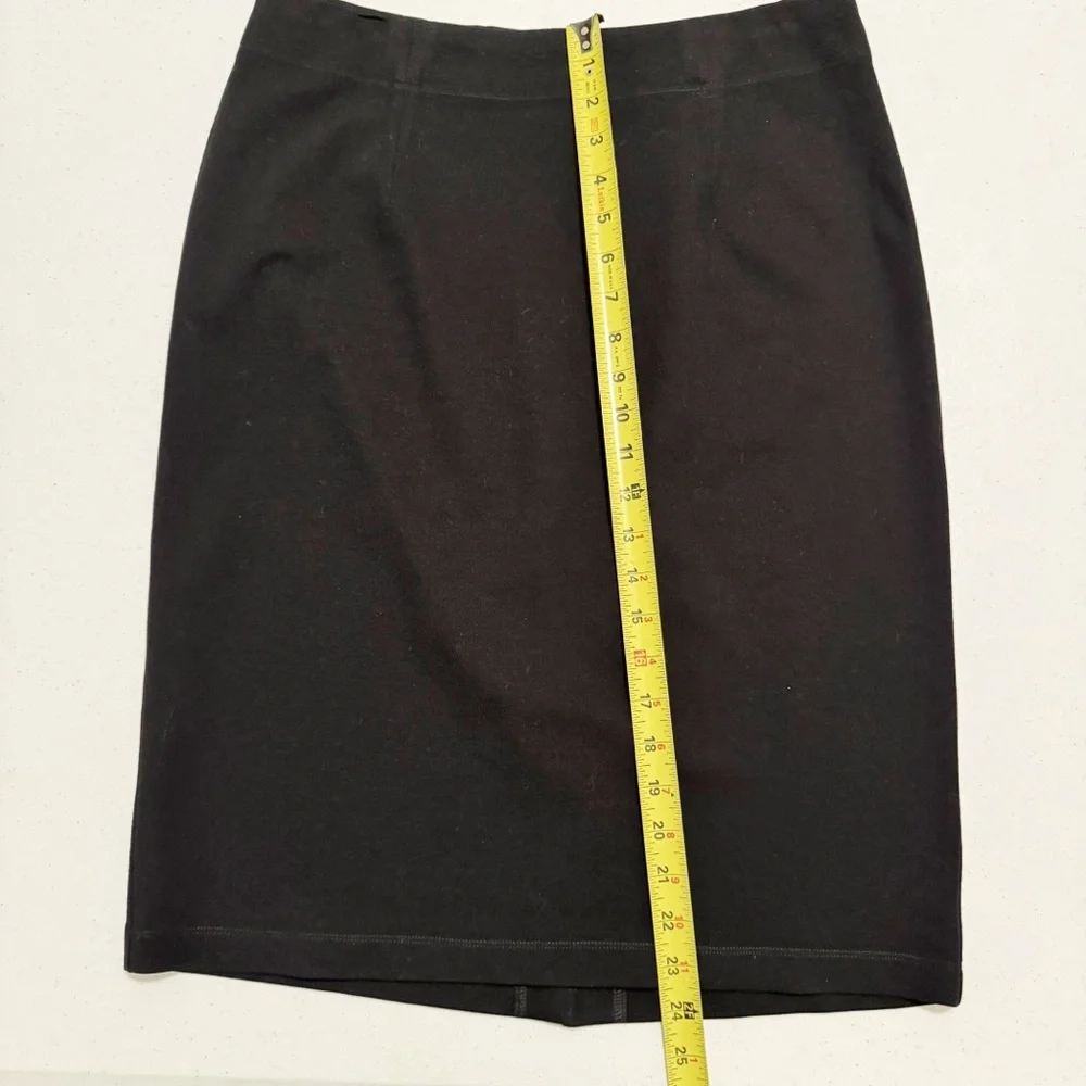 Eileen Fisher Viscose Stretch Ponte Skirt Black Medium